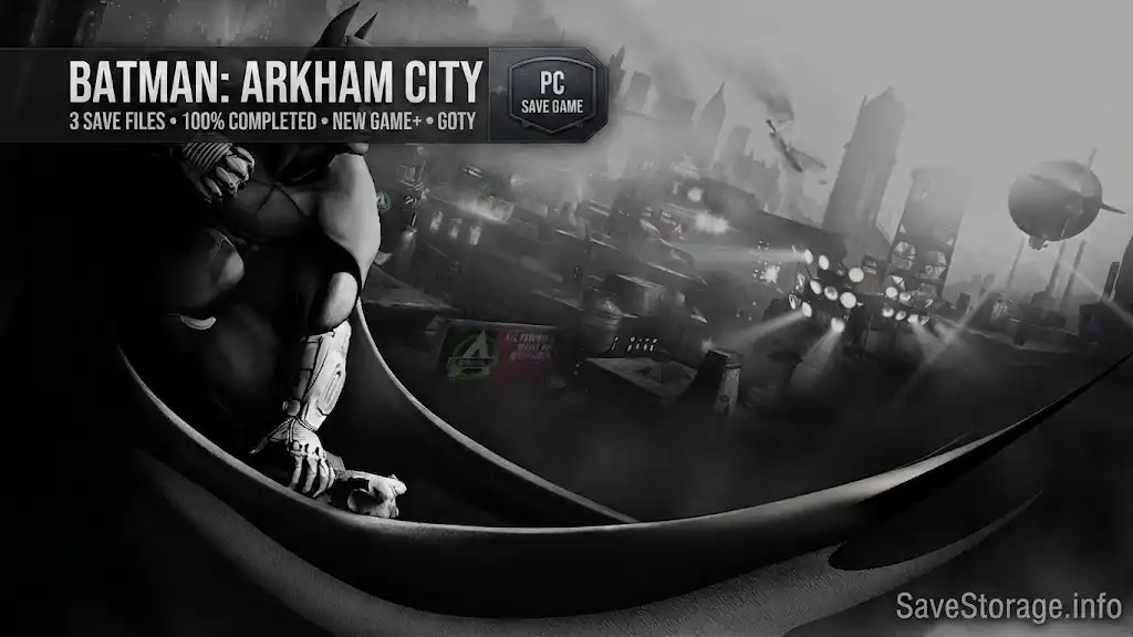 Batman Arkham City 100% save game